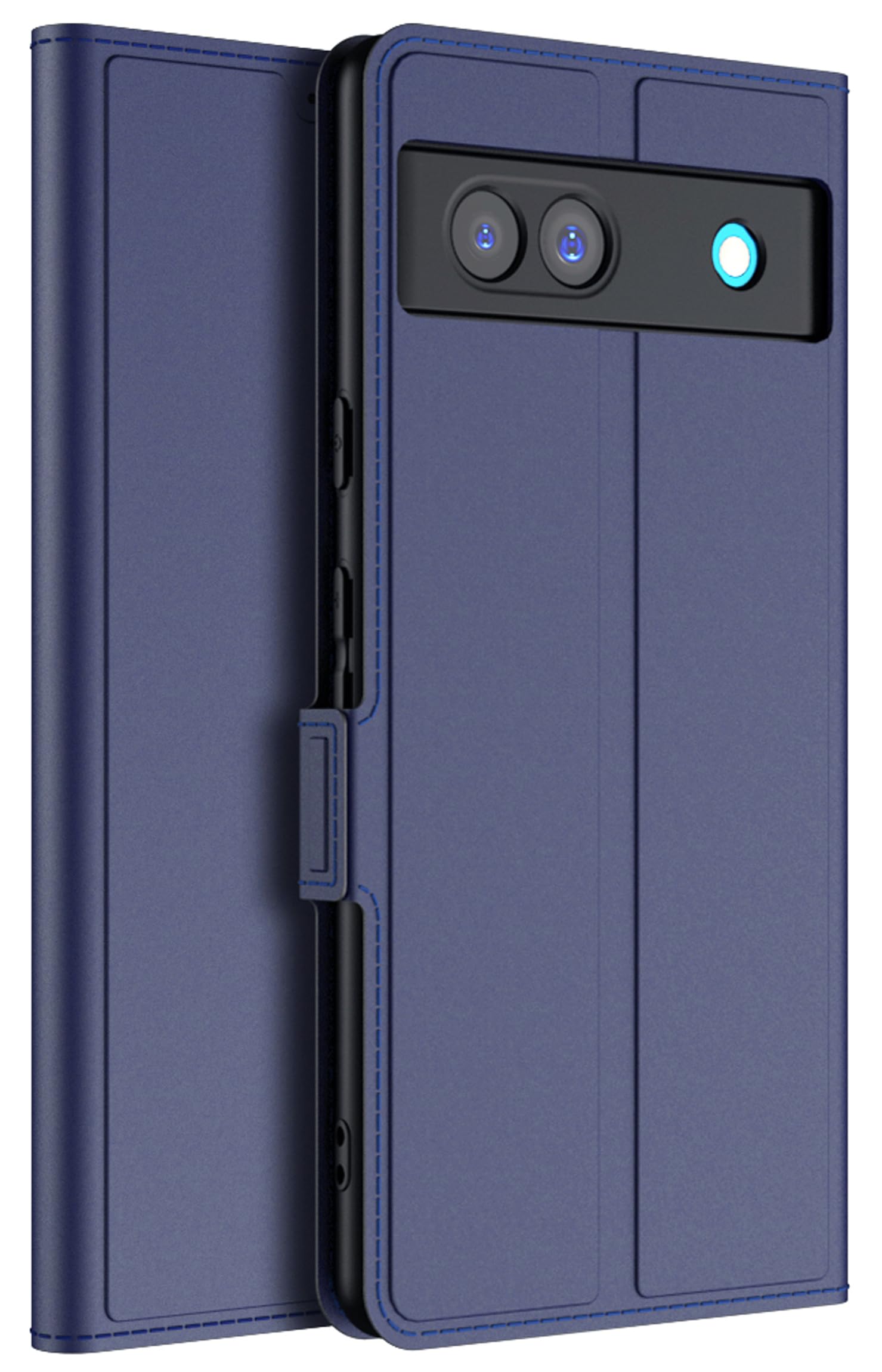 KAPA Noble Slim Magnetic Leather Flip Case Cover for Google Pixel 7A | Card Holder Stand Leather Flip Wallet Case (Blue) (B0CGJ9BSN8) Amazon Price History, Amazon Price Tracker