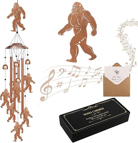 YHmall Campanillas de viento de pie grande para exteriores, regalos de pies grandes para mujeres, hombres, inauguración de la casa, regalo