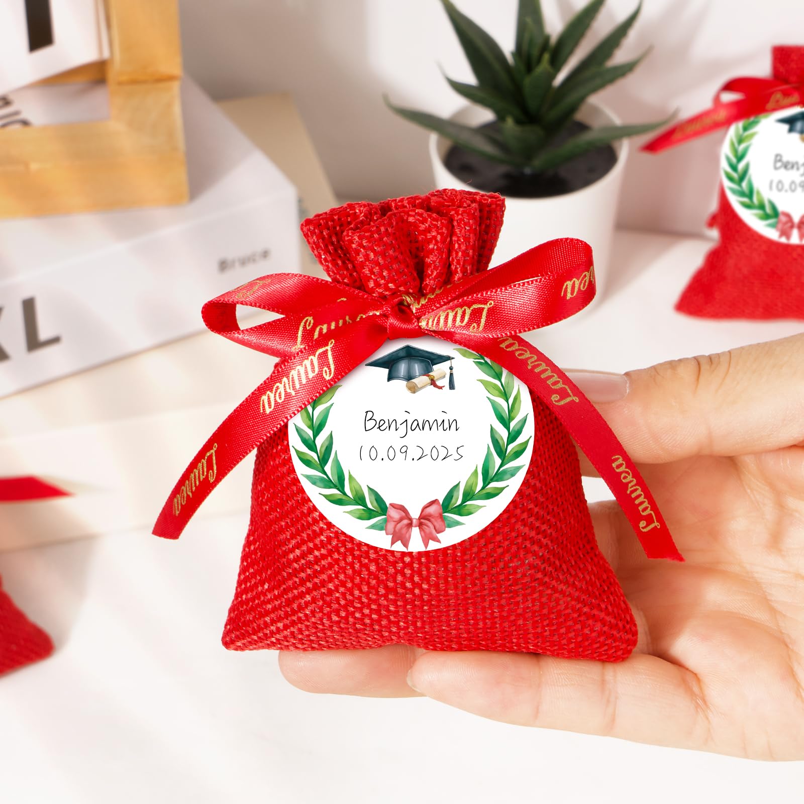 FLYAB Sacchetti Regalo Per Laurea 2023 - Con Carta Velina E Manico, 29x22x12 Cm, Design Congrats Grad, Ecologici - 2