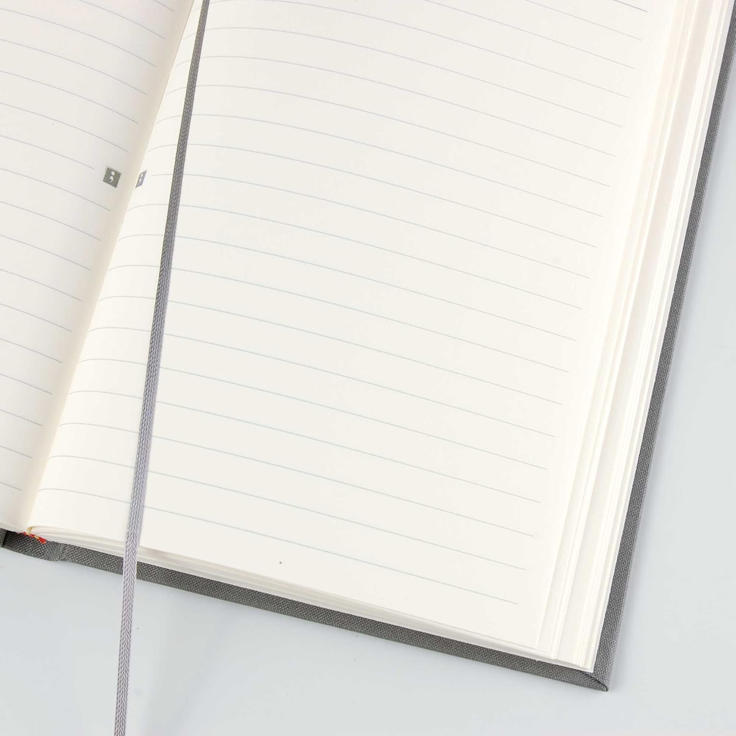 Semikolon A4 Classic Linen Cover Notebook, 8.5 X 12 Inches, 144 Lined Pages, 100g Cream Colored Paper, Grey (02515)