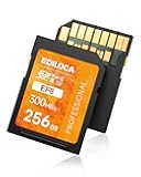 256GB UHS-II SD Card V60 Memory Cards for Professional Camera 4K/6K Video - 300MB/s Read, 160MB/s Write, Shockproof & Waterproof High-Speed Storage, U3 Class 10 Compatible with Canon (EF8)