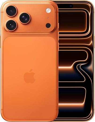 Apple iPhone 17 Pro Max 256 GB: 17.42 cm (6.9″) Display with Promotion, A19 Pro Chip, Best Battery Life in Any iPhone Ever, Pro Fusion Camera System, Center Stage Front Camera; Cosmic Orange