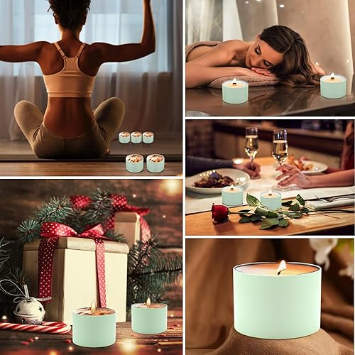 Miniatura 92 de Latas para velas de 16 onzas, paquete de 12 frascos de metal de alta calidad de 16 onzas con tapas para hacer velas, contenedores de velas vacíos a