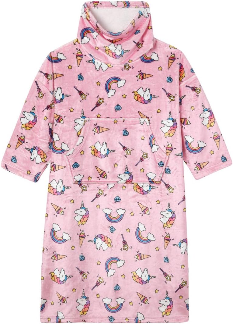 Balt Kids Cozy Unicorn Wearable Blanket,Blue,pink,One Size