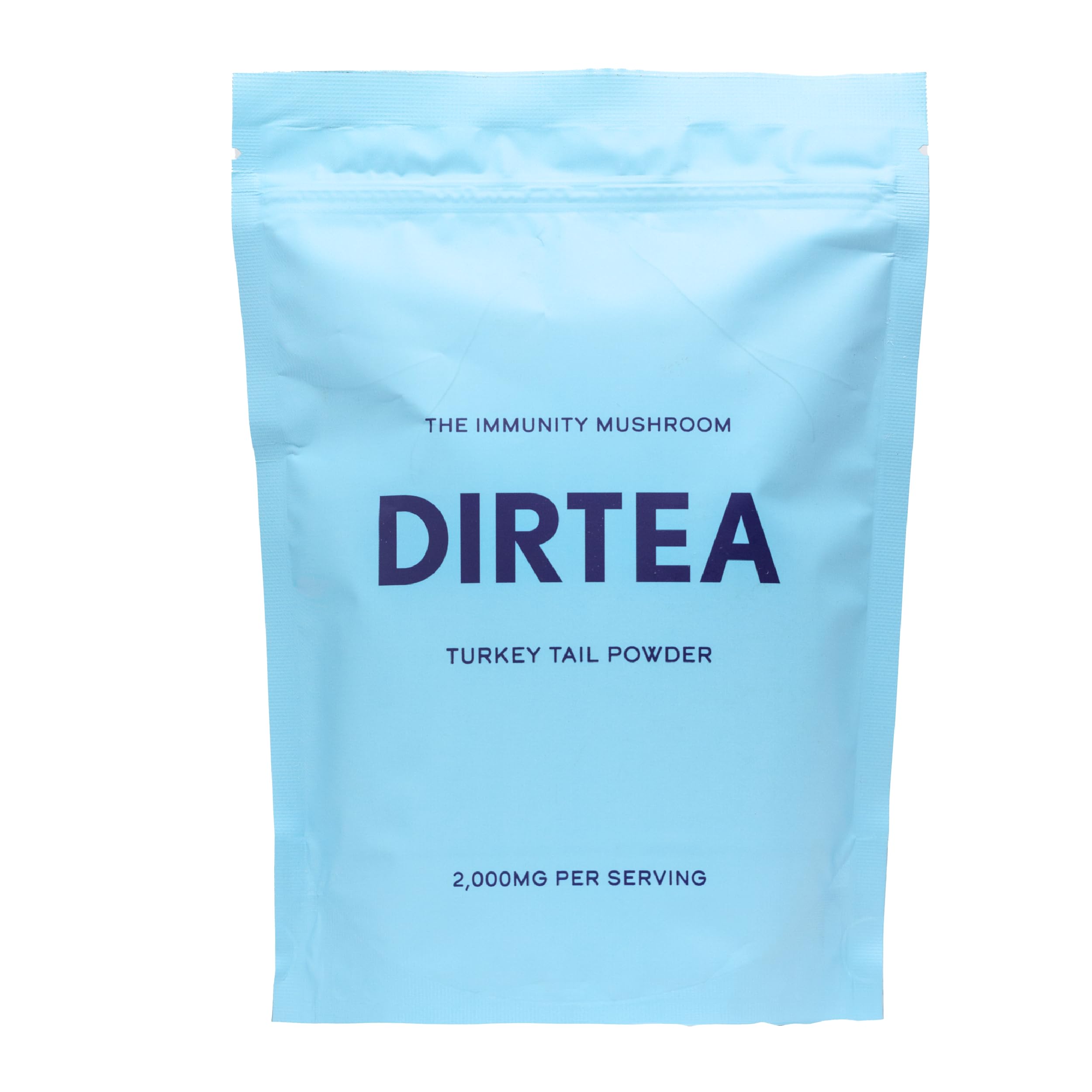 DIRTEA Turkey Tail Mushroom Powder | 2,000mg / Serving | Organic, Vegan & Non GMO | Immune System & Digestion | High Strength Supplement | 60g - 30 Servings