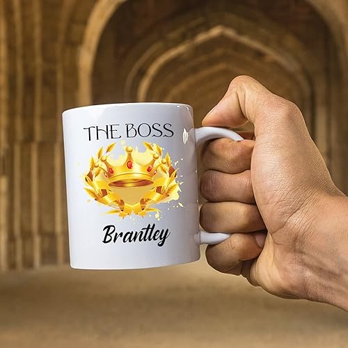 Miniatura 2 de The Boss & The Real Boss - Juego de 2 tazas de café con nombre personalizado para pareja, regalos personalizados para marido y esposa, taza de