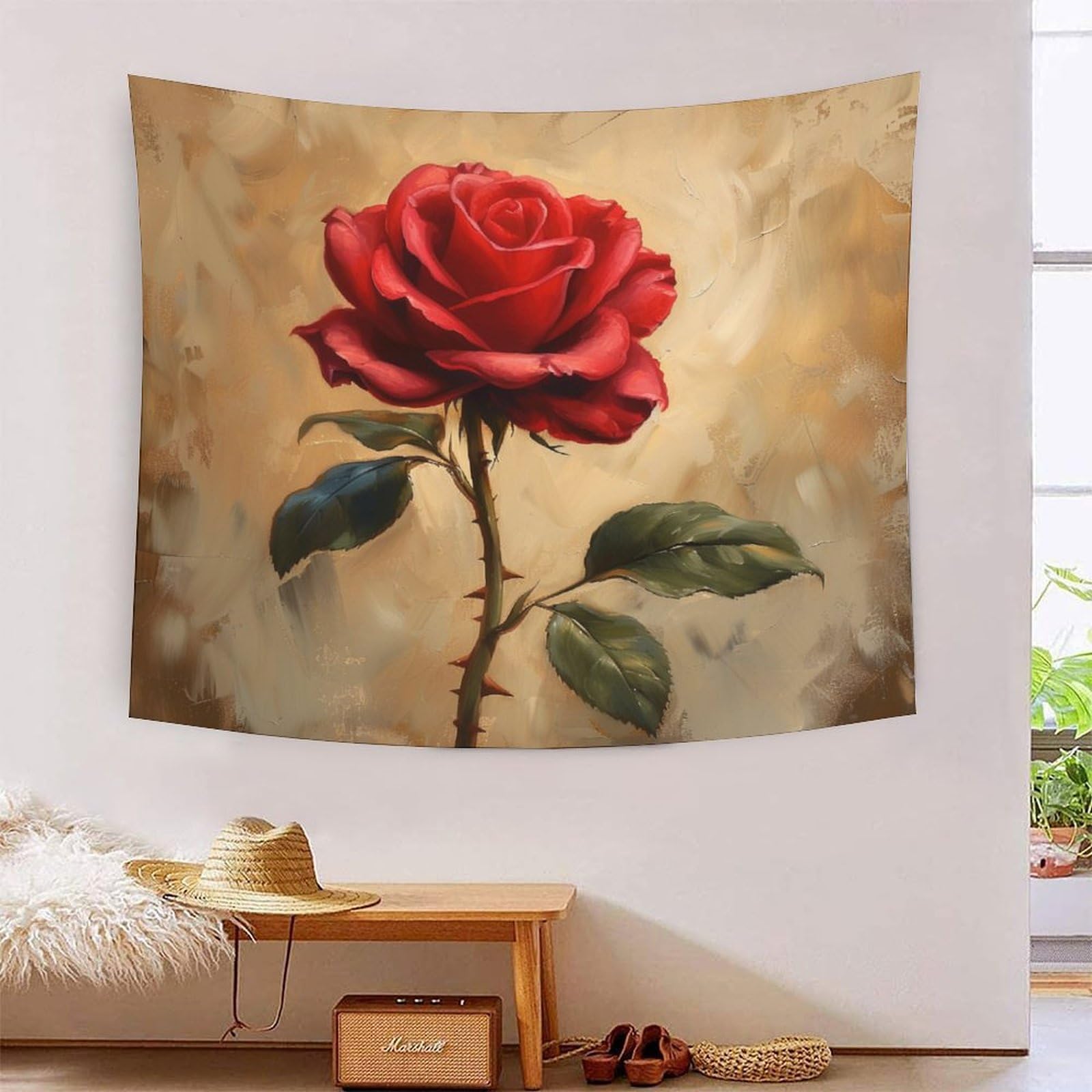 Couverture murale rose 3D pour décorer la chambre à coucher