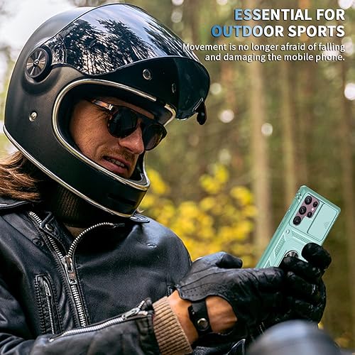 Miniatura 7 de Funda para Samsung Galaxy S22 Ultra, resistente protector de cámara 3 en 1 con anillo giratorio de 360 grados, compatible con Samsung Galaxy S22