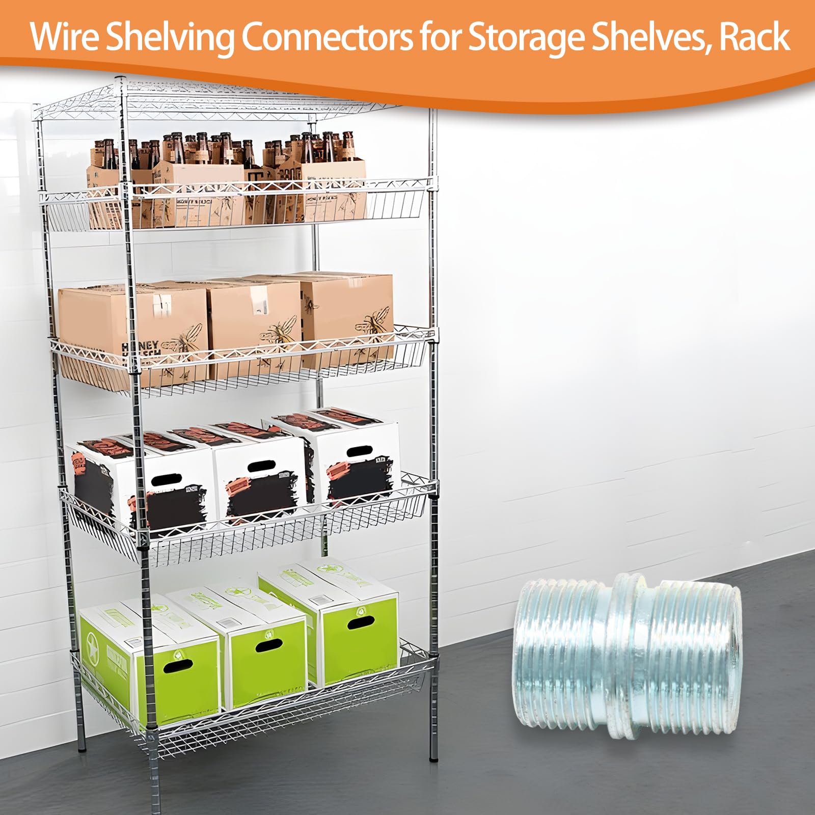 Luomorgo Wire Shelf Connectors - 4 Pack -5