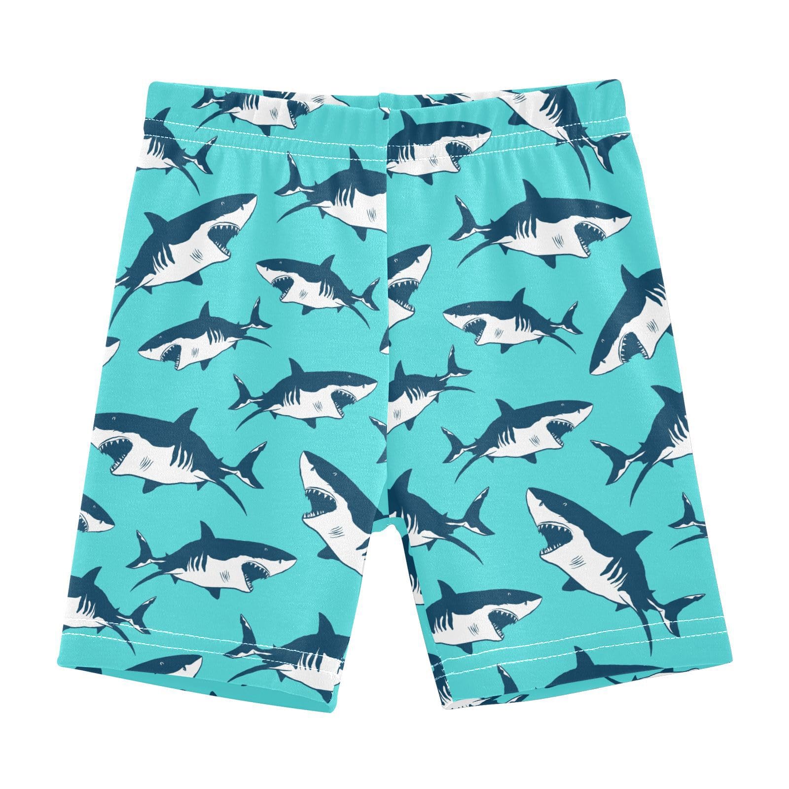 JHKKU Girls Shark Shorts Cotton Cartwheel Bike Kids Biker Under Dress Dance Short Girl Clothes 4T