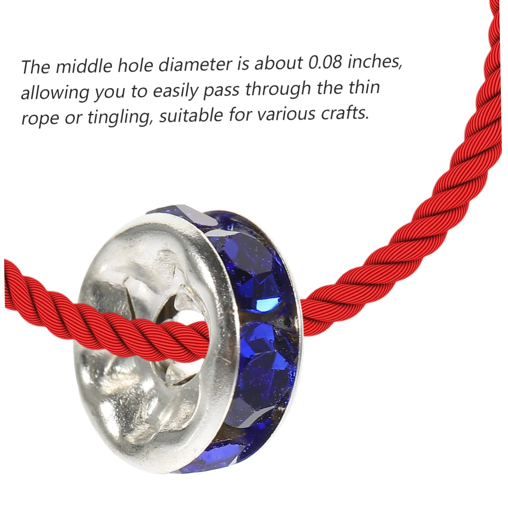 TEHAUX 900stücke Spacer Perlen Rundperlen Mit Strass Für Armbänder Bastelperlen Mischfarben Für Schmuckherstellung Und Kreative Bastelprojekte