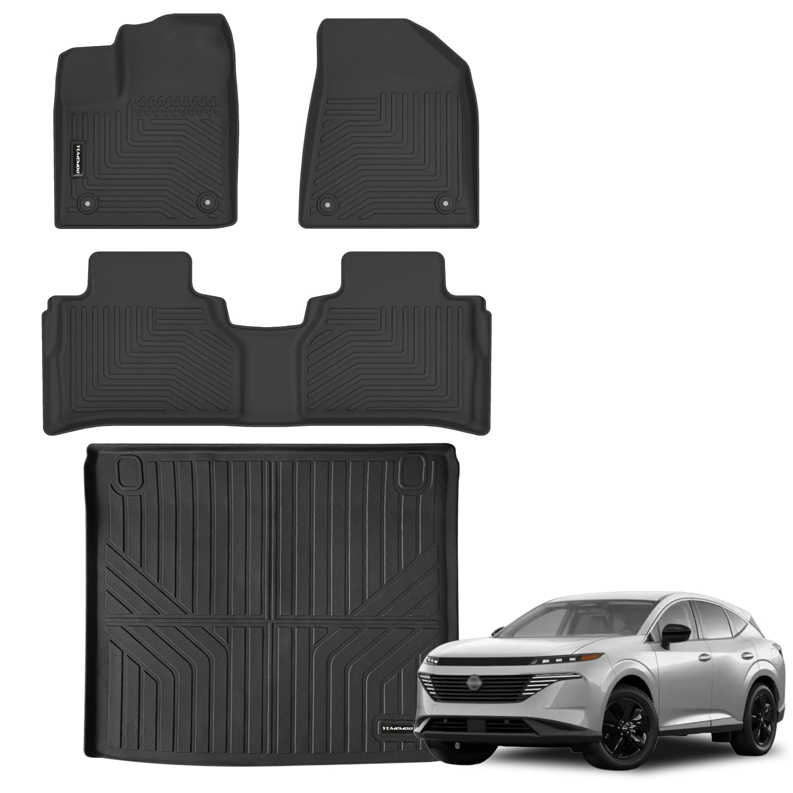 Floor Mats for 2025 2026 Nissan Murano Upgrade Trunk Mat All Weather Floor Liners TPE Rubber Cargo Liner
