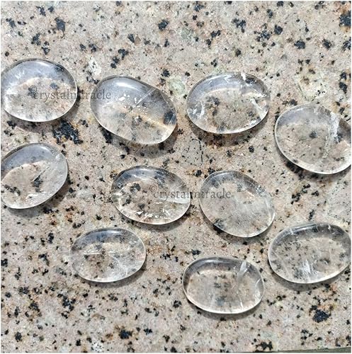 Miniatura 3 de crystalmiracle Hermoso lote de 5 piedras de cuarzo transparente para la preocupación, piedras preciosas curativas de bienestar para energía