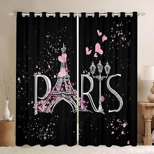 Miniatura 15 de Cortinas de ventana con diseño de gatos y mascotas, cortinas Kawaii para ventana de espacio exterior, para dormitorio, sala de estar, para niños