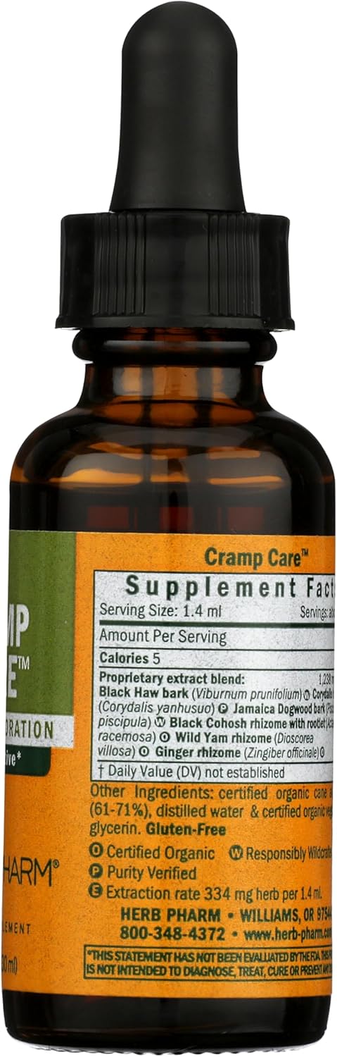 Herb Pharm Cramp Care Liquid Herbal Extract Drops to Support a Healthy Menstrual Cycle, 1 Oz - Image 5