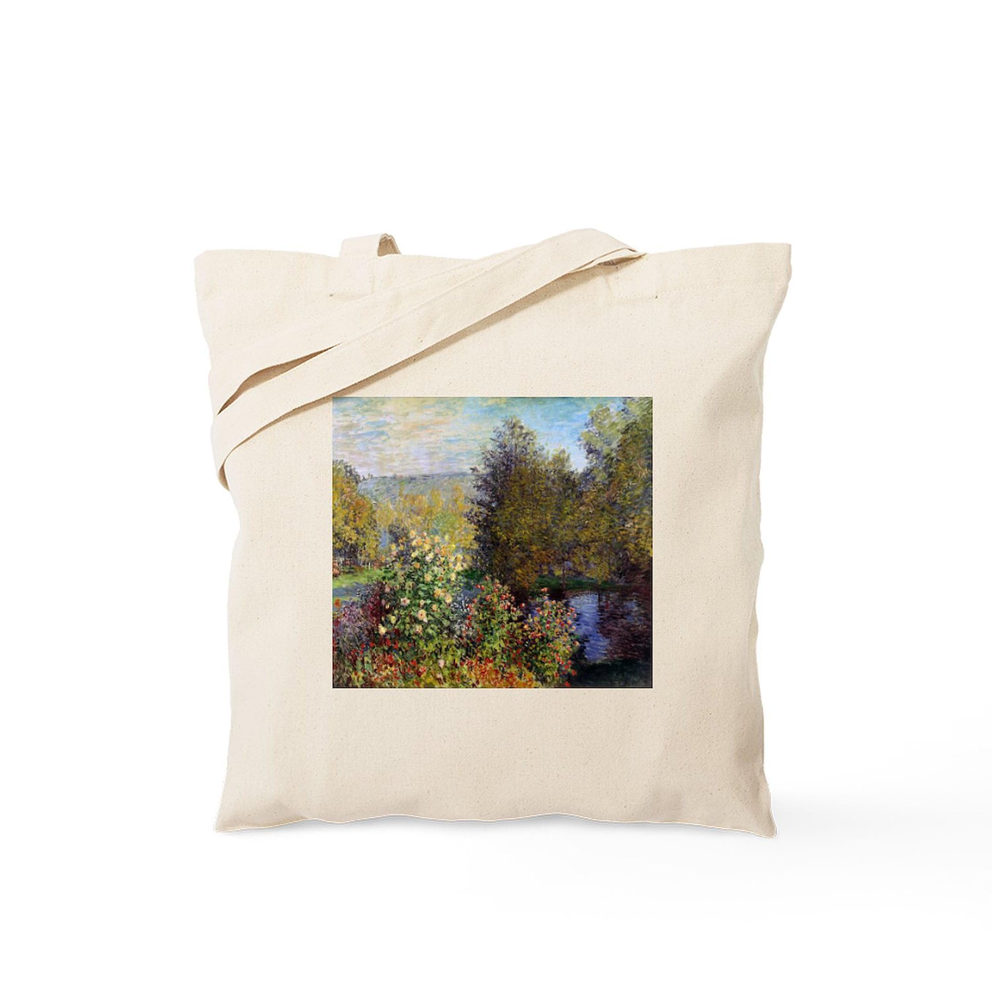 CafePress Monet Garden At Montgeron Tote Bag Natural Canvas Tote Bag, Reusable Shopping Bag