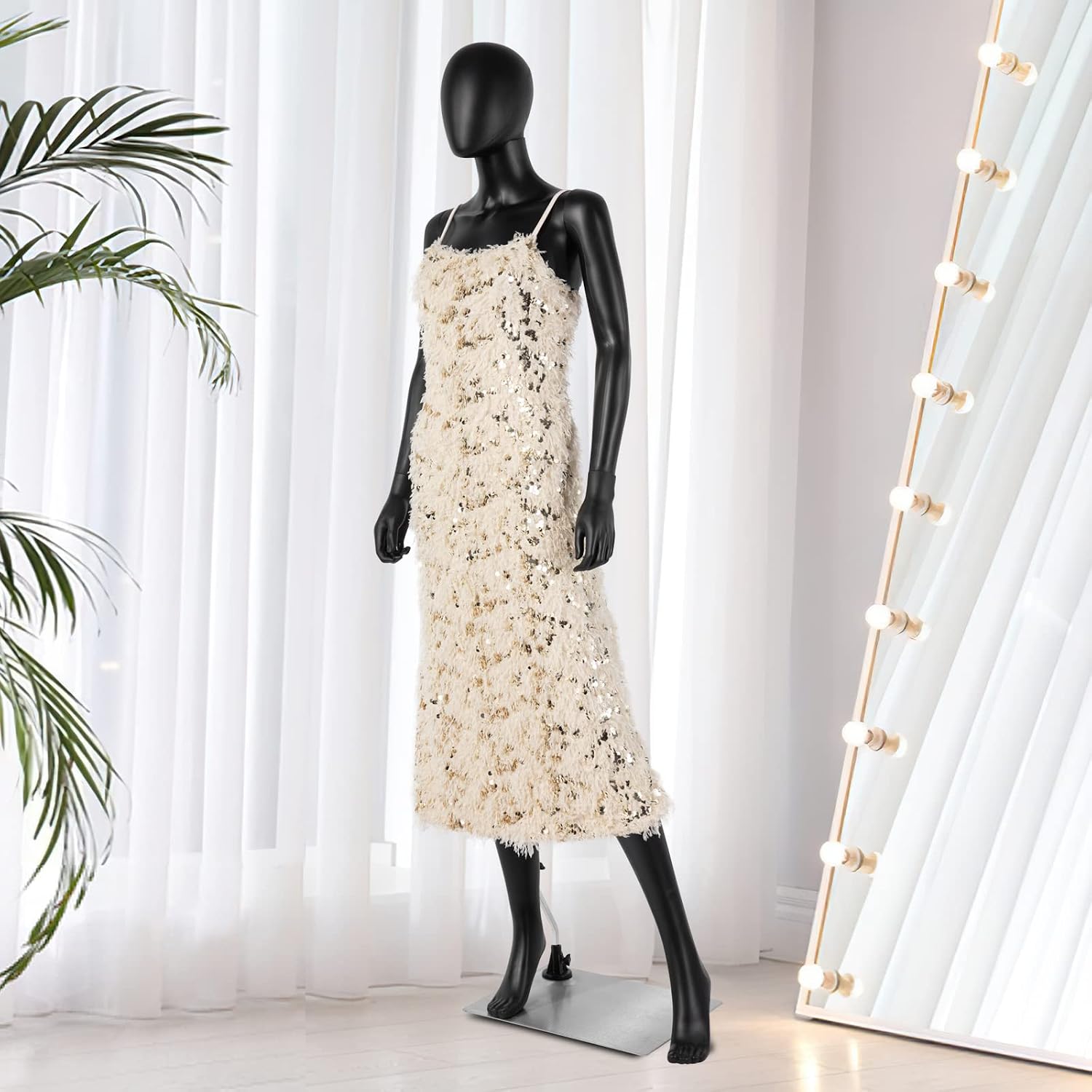 Female Mannequin Full Body Black - 70'' Mannequin Dress Form Display Full Body Mannequin Manikin Torso Stand