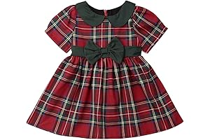 Toddler Girl's Plaid Dress: Christmas Party Chic