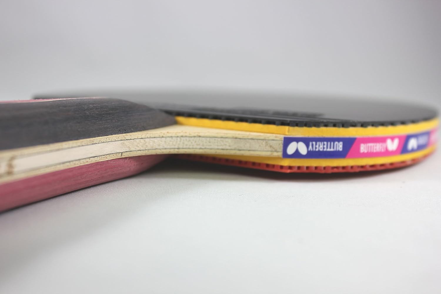 Butterfly Nakama S-5 Table Tennis Racket – ITTF Approved Butterfly Ping Pong Paddle – Carbon Ping Pong Paddle – Table Tennis Rubber and Thick Sponge Layer Ping Pong Racket – 2 Ping Pong Balls Included