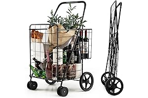 HOMGX: Effortless Shopping with Our Revolutionary Flat Folding Shopping Cart!