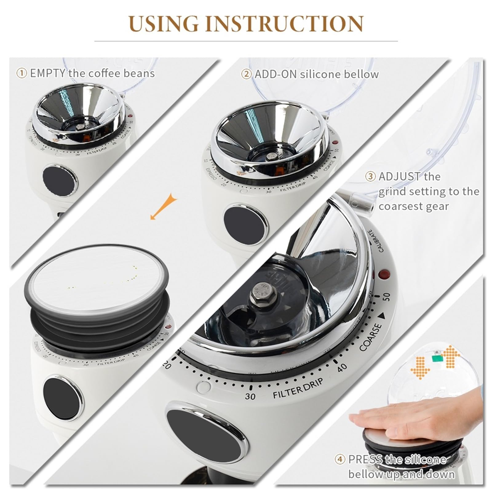 Compatible con fuelle de tolva de amoladora CAFEMASY for herramienta de limpieza Niche Zero(Bellow For Niche)