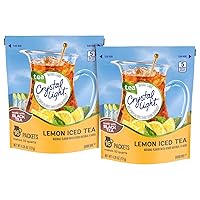 Vista 1 de Crystal Light - Mezcla para bebida de té helado, limón, 4.26 onzas, 16 unidades, 2 paquetes