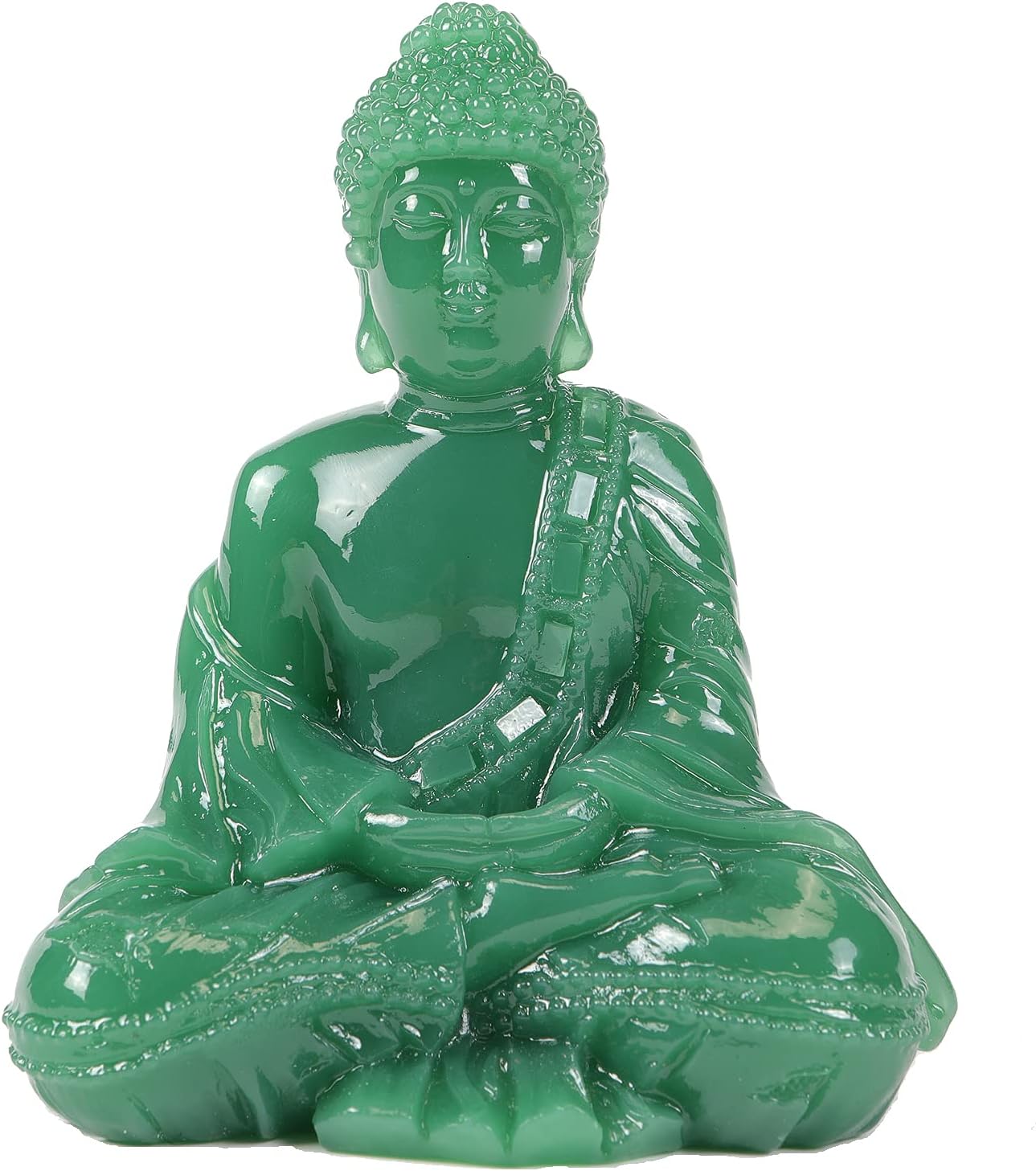 Meditative Seated Buddha Statue - Thai Sitting Buddha Figurine - Praying Buddha Sculpture for Home Outdoor Decoration Tabletop Statue