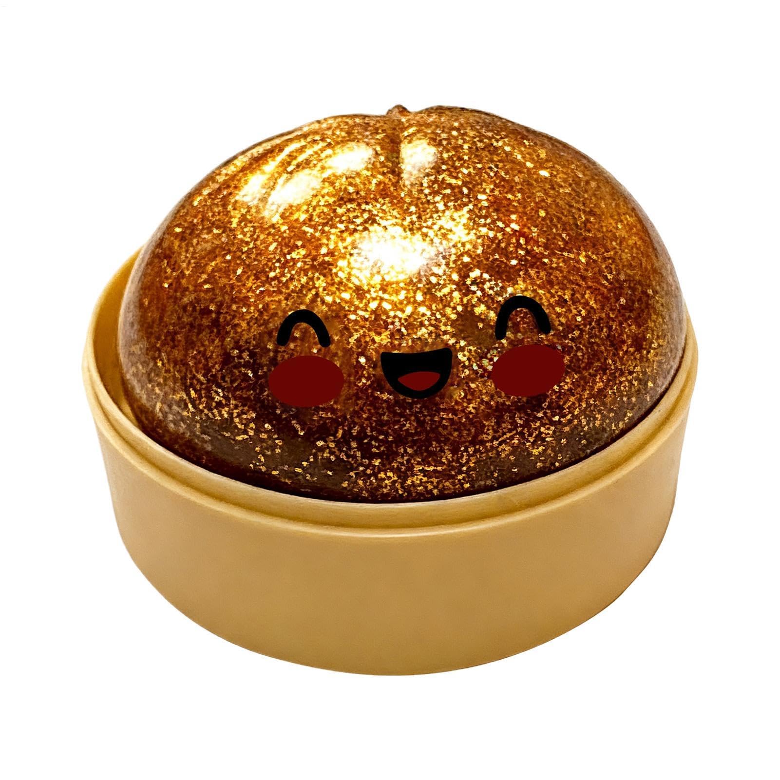 Glitter Dumplings Squishys, Myster-y Dumpling Squishys Sorpresas con Brillo, Dumplings Antiestrés Juguetes con Cajas Vaporera, Juguete Bolas Anti Estrés Bollo Bao, Anti Estrés Bollo Bao para Adultos — view 8