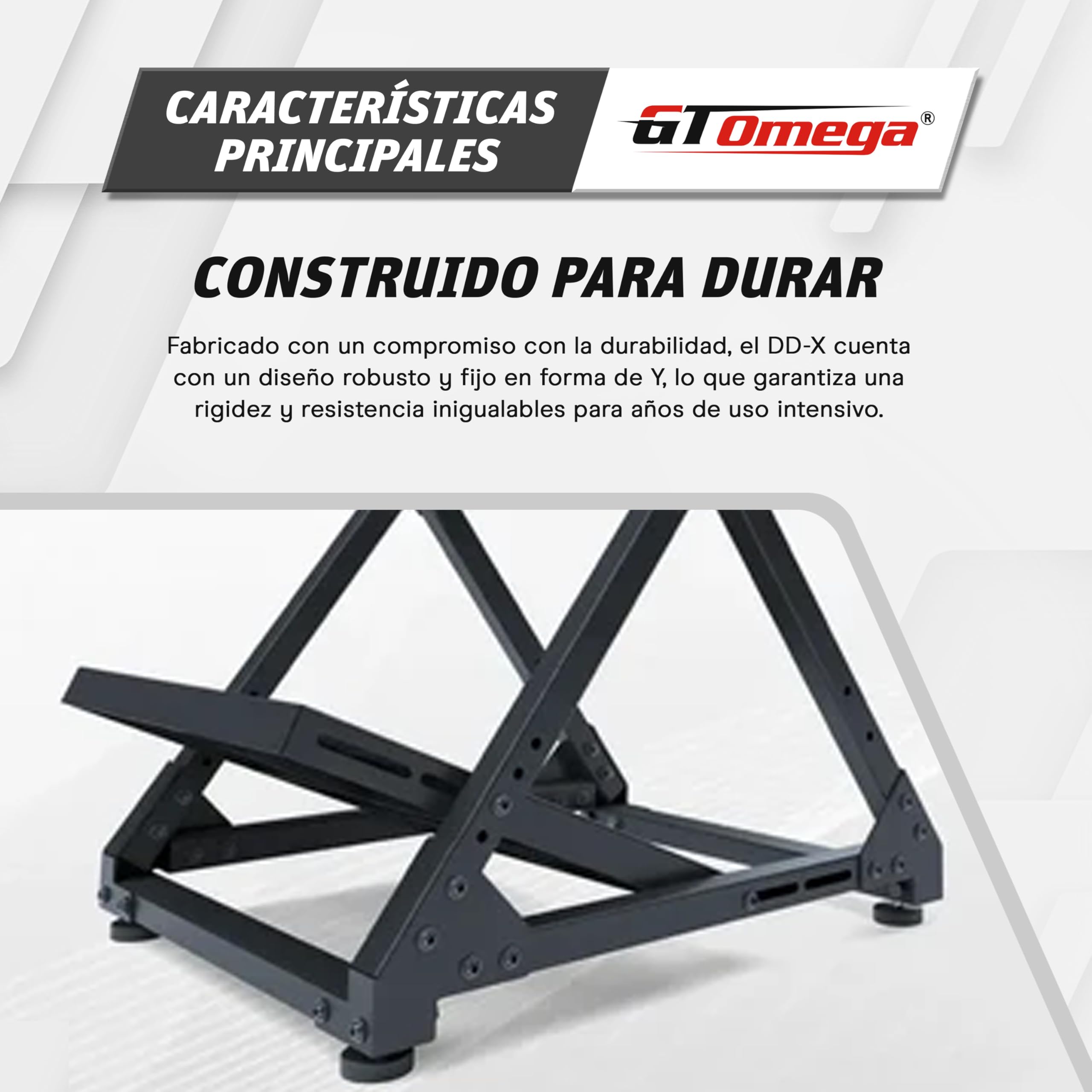 GT OMEGA DD-X Soporte de Volante - Proporciona una estabilidad increíble, ajuste de ángulo y altura, incluye un soporte ajustable para la palanca de cambios