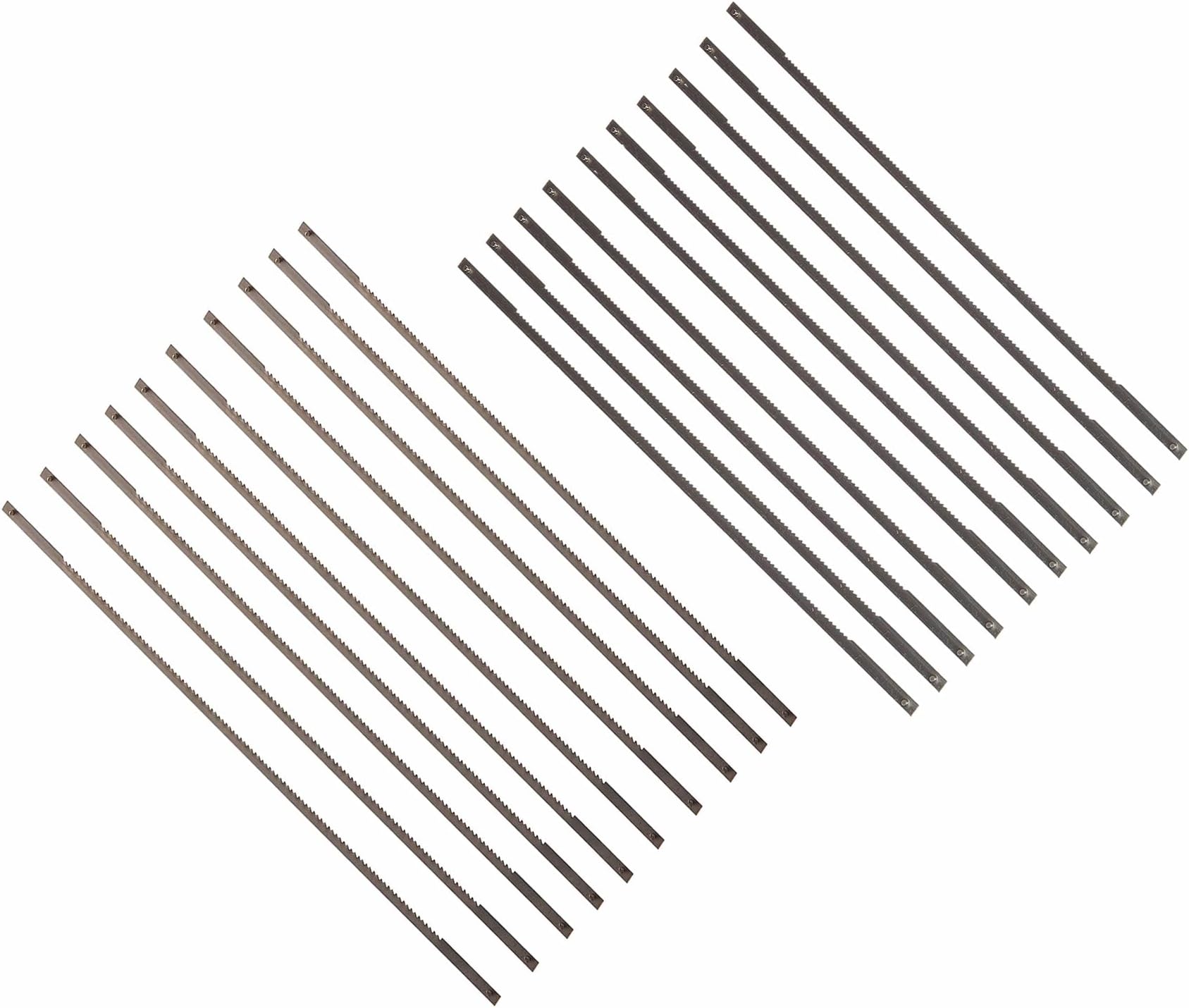 6-1/2-Inch Coping Saw Blades, 6-1/2-Inch Long Between Pins, 0.125-Inch x 020-Inch x 15 TPI (10-Pack), 18TPI (10-Pack)