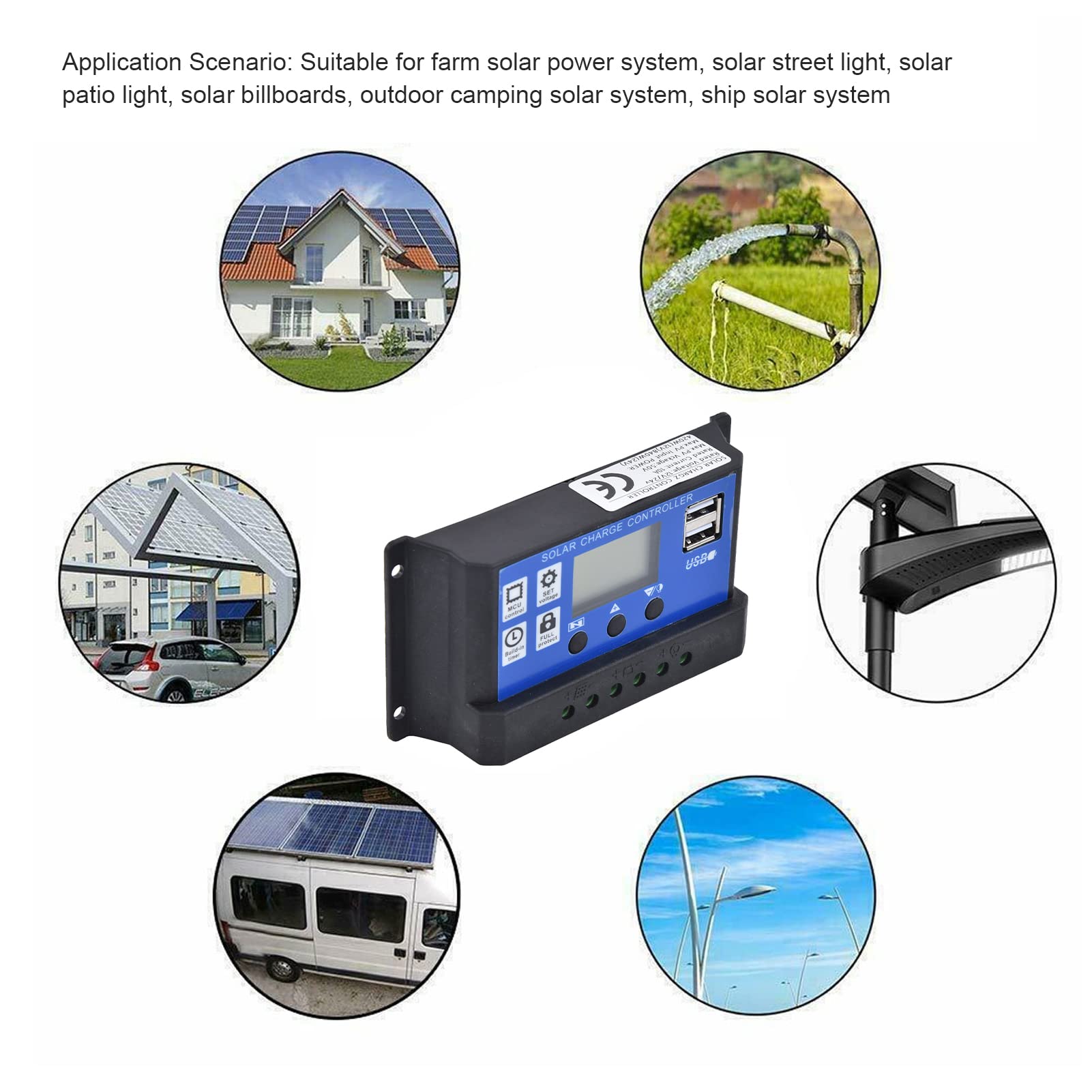 Podwójny port USB, panel słoneczny, wszechstronna, przenośna ładowarka do paneli słonecznych, ładowanie fotowoltaiczne z kontrolerem 10 A