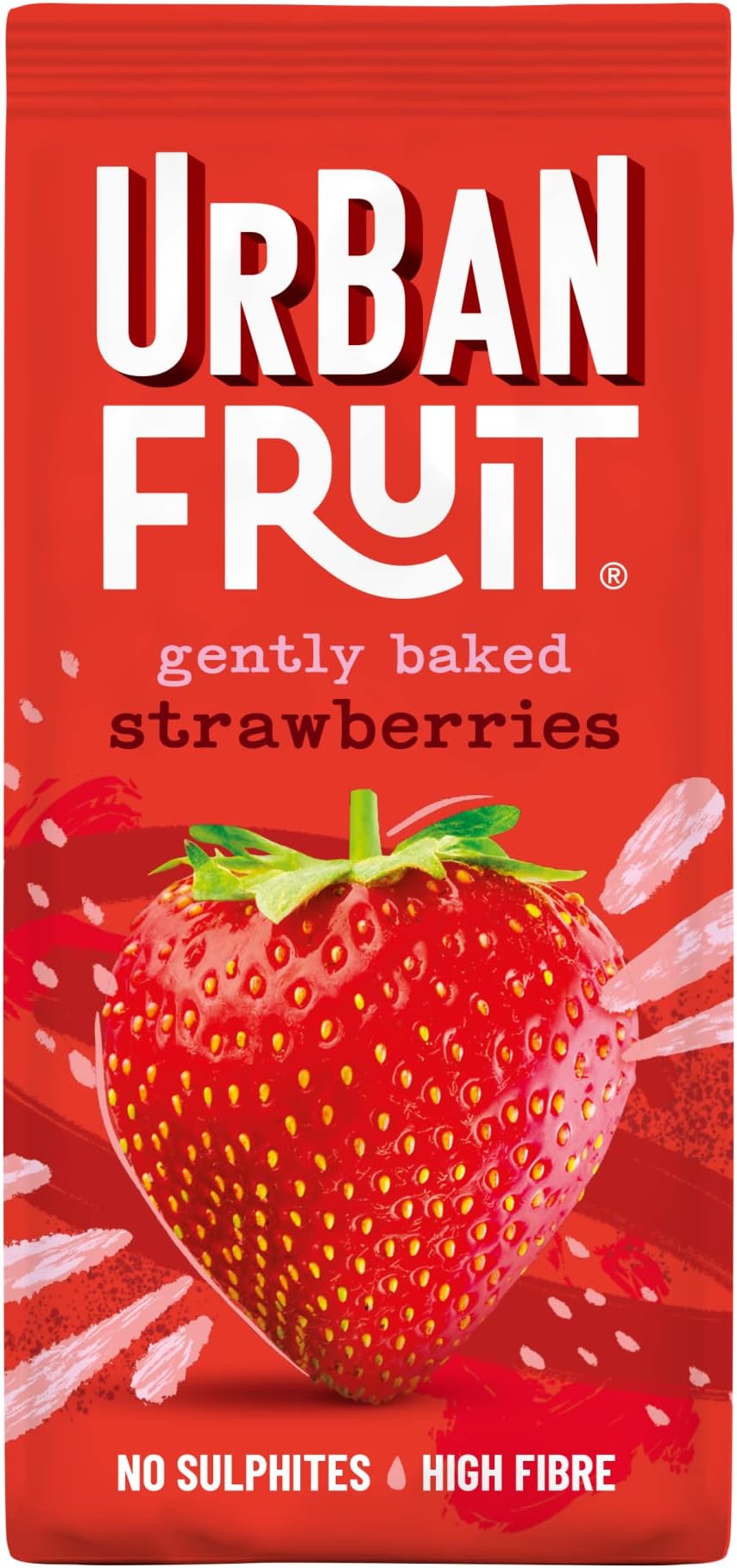 URBAN FRUIT Strawberry - Gently Baked Fruit - No Added Sugar - Healthy - Vegan – 90 g