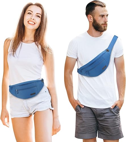 Miniatura 325 de MAXTOP - Cangurera cruzada grande con 4 bolsillos con cremallera, ideal para eventos deportivos, festivales, entrenamiento, viajes, correr y uso