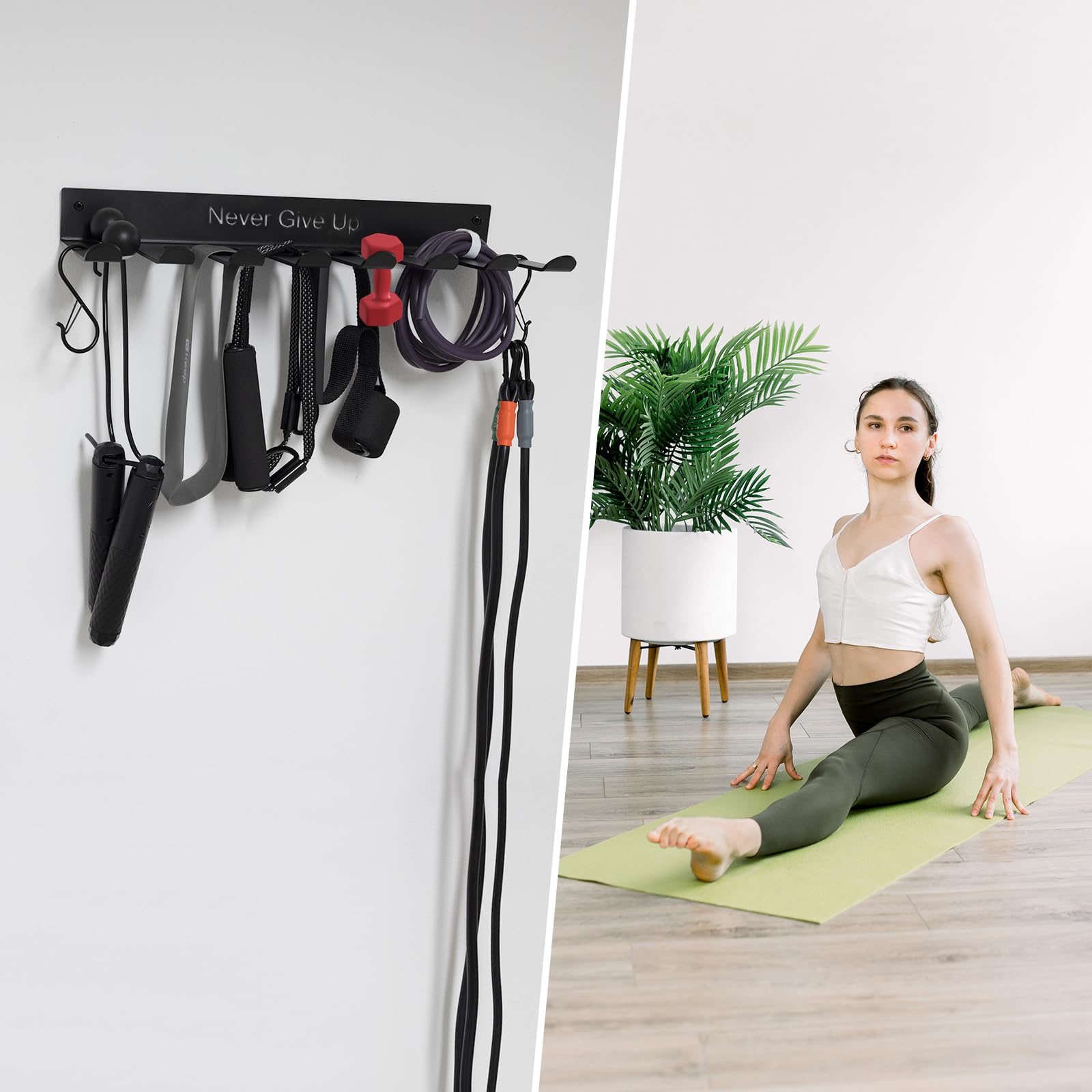Double Circle Organizador De Gimnasio Con Ganchos, Equipo De