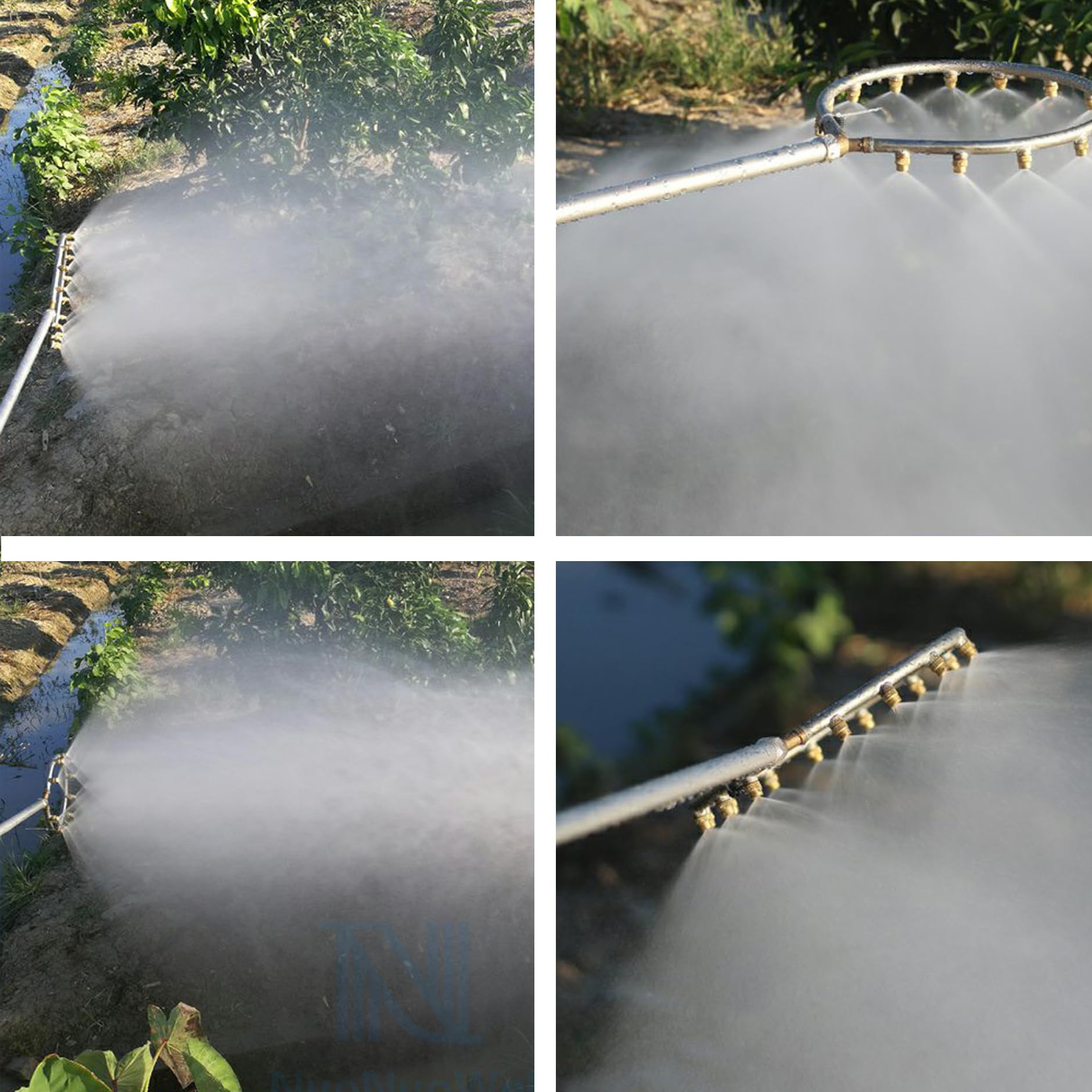 Connecteur d'arrosage Femelle 1/4" et mâle 1/2" réglable M14 x 1,5 mm, buse d'atomisation annulaire, pulvérisateur d'irrigation de Jardin, arroseur Refroidissement(10 Nozzle)