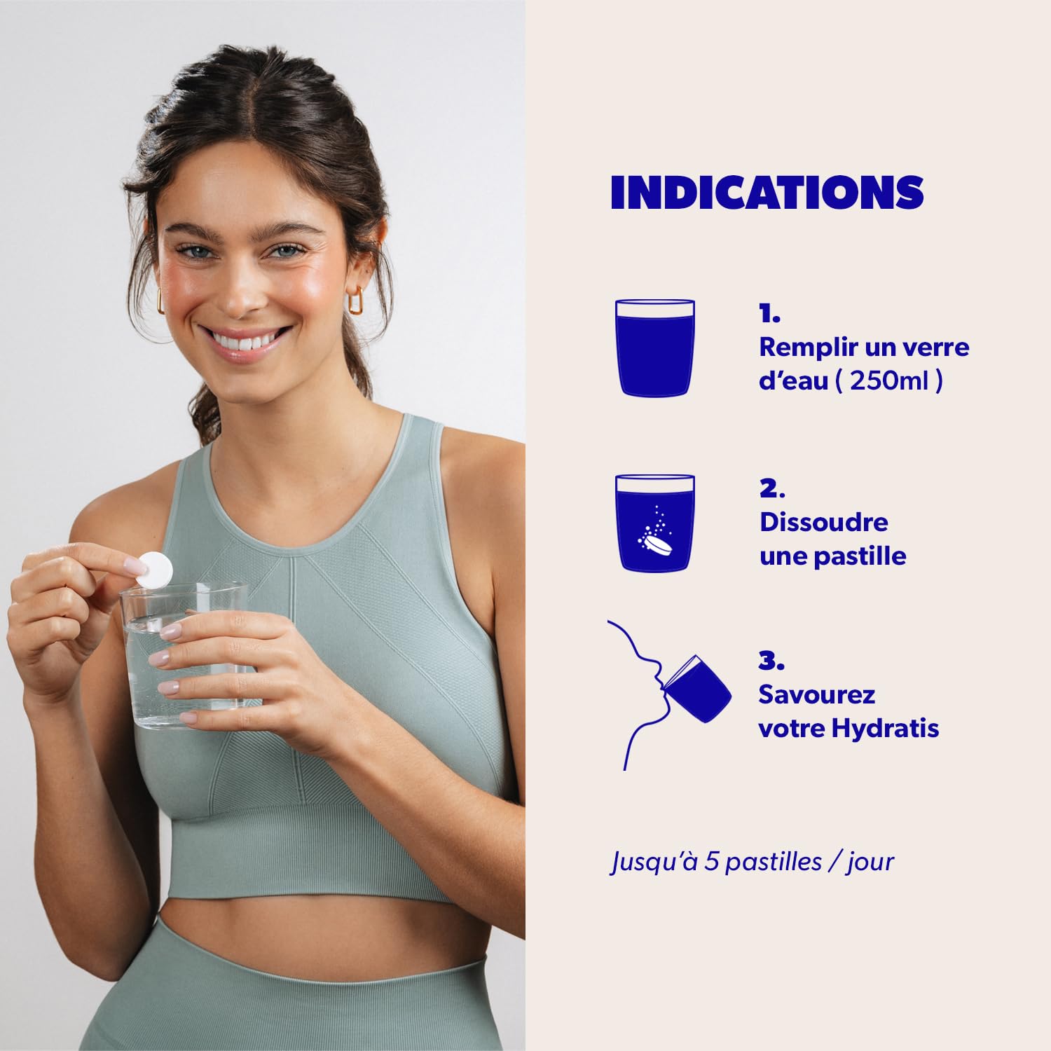 HYDRATIS - Pastilles Hydratation Electrolytes - Mangue Passion - Améliore l'Hydratation et Favorise l'Énergie - Formule Isotonique - Sport. Récupération. Bien-être (20 Pastilles) - 5