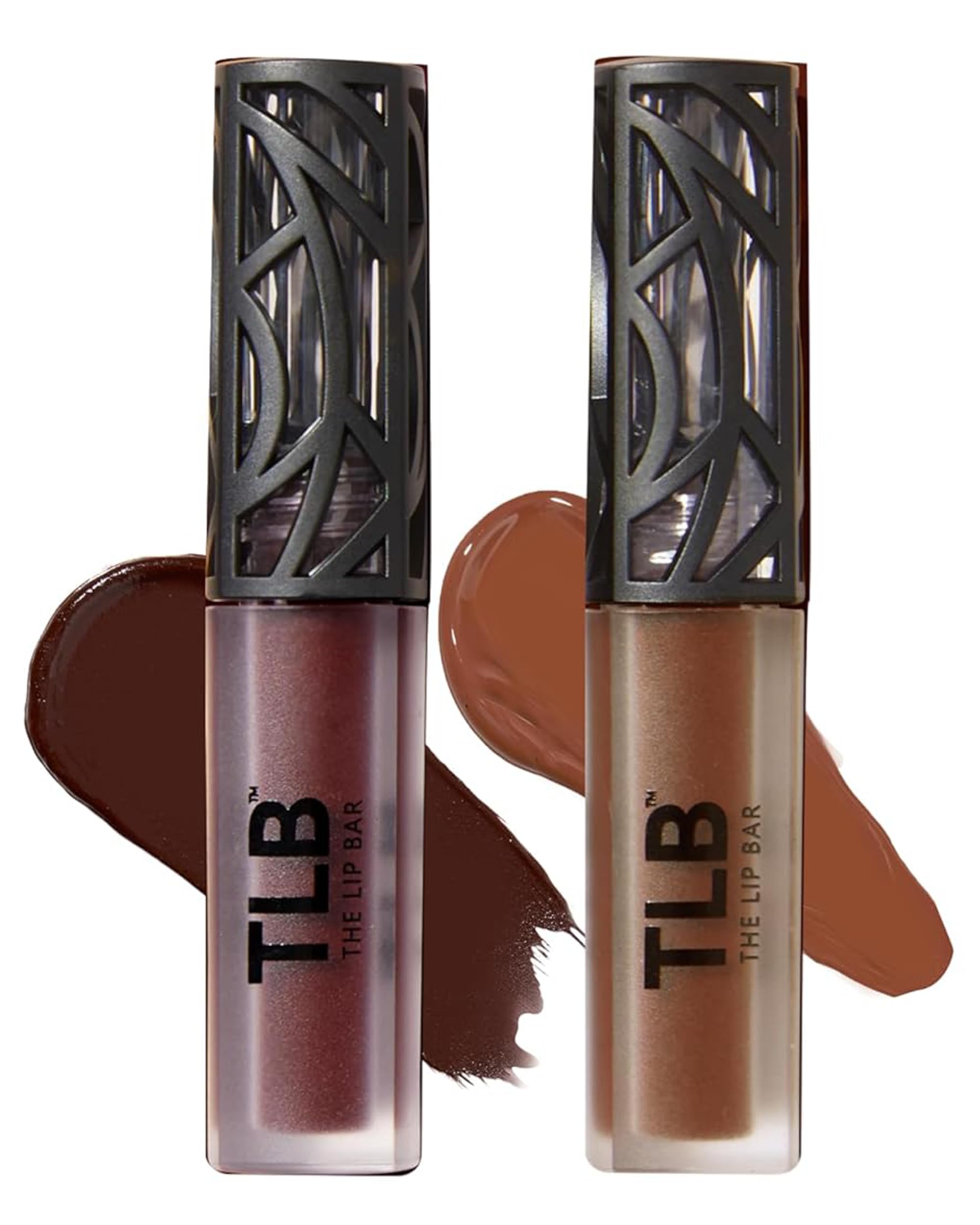 The Lip Bar - Nonstop Liquid Matte Lipstick Mini 2-Pack, Naturalista (Soft Brown) + Low Key - High Pigment - One Swipe - Long Lasting - Jojoba Oil &