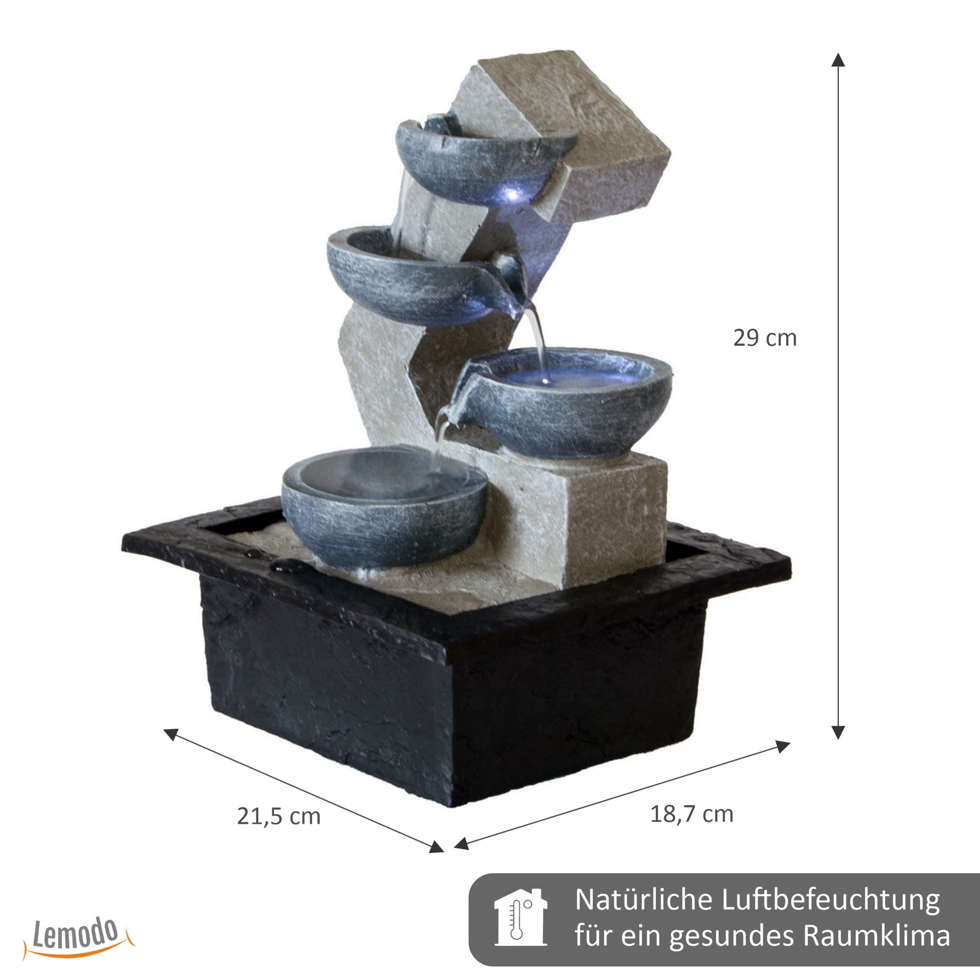 Zimmerbrunnen Beton-Optik