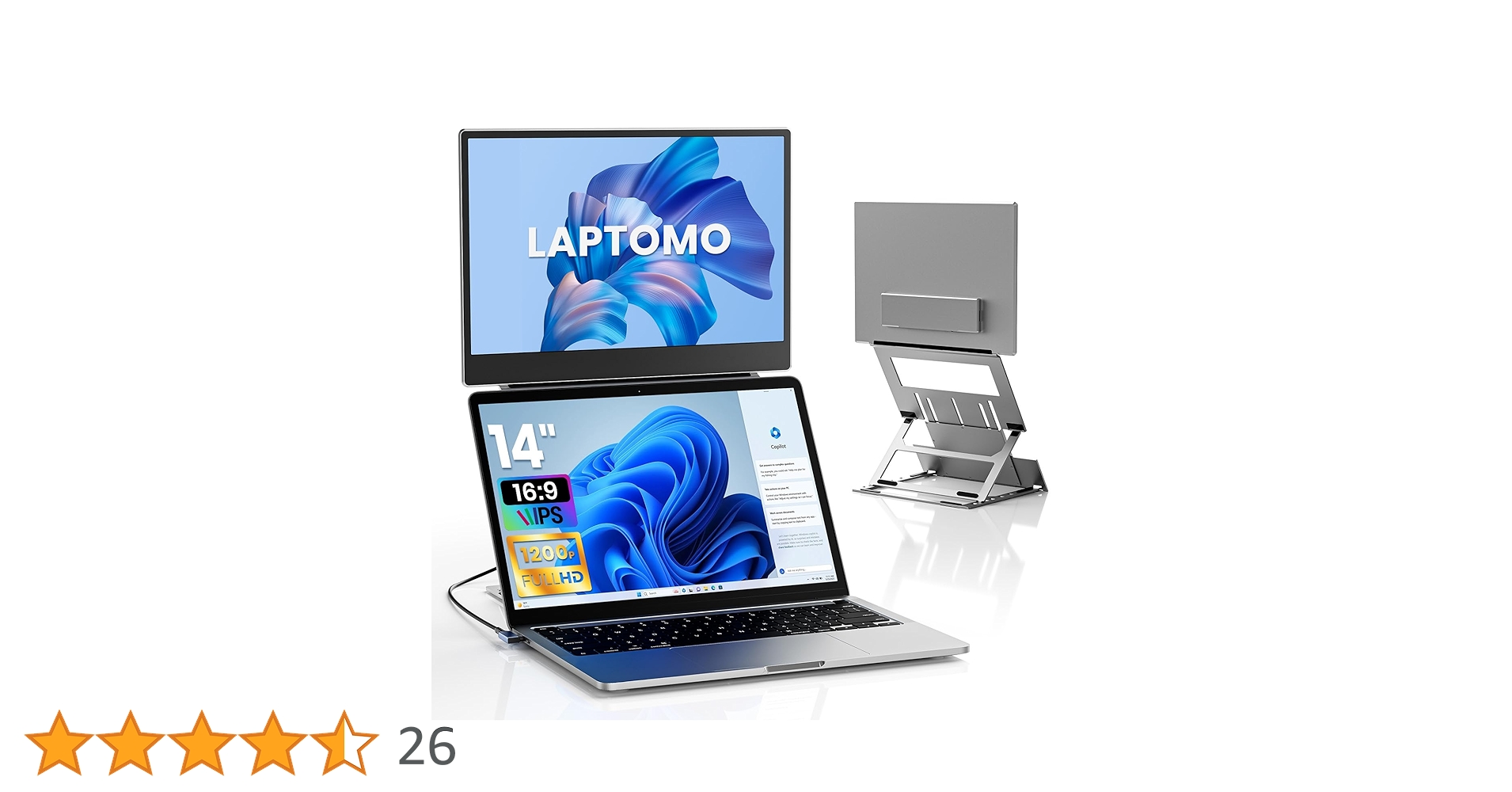 折りたたみ式モバイルモニター　デュアルディスプレイ　14インチ Amazon.co.jp: KOGODA トリプルモニター 14インチ モバイルデュアル