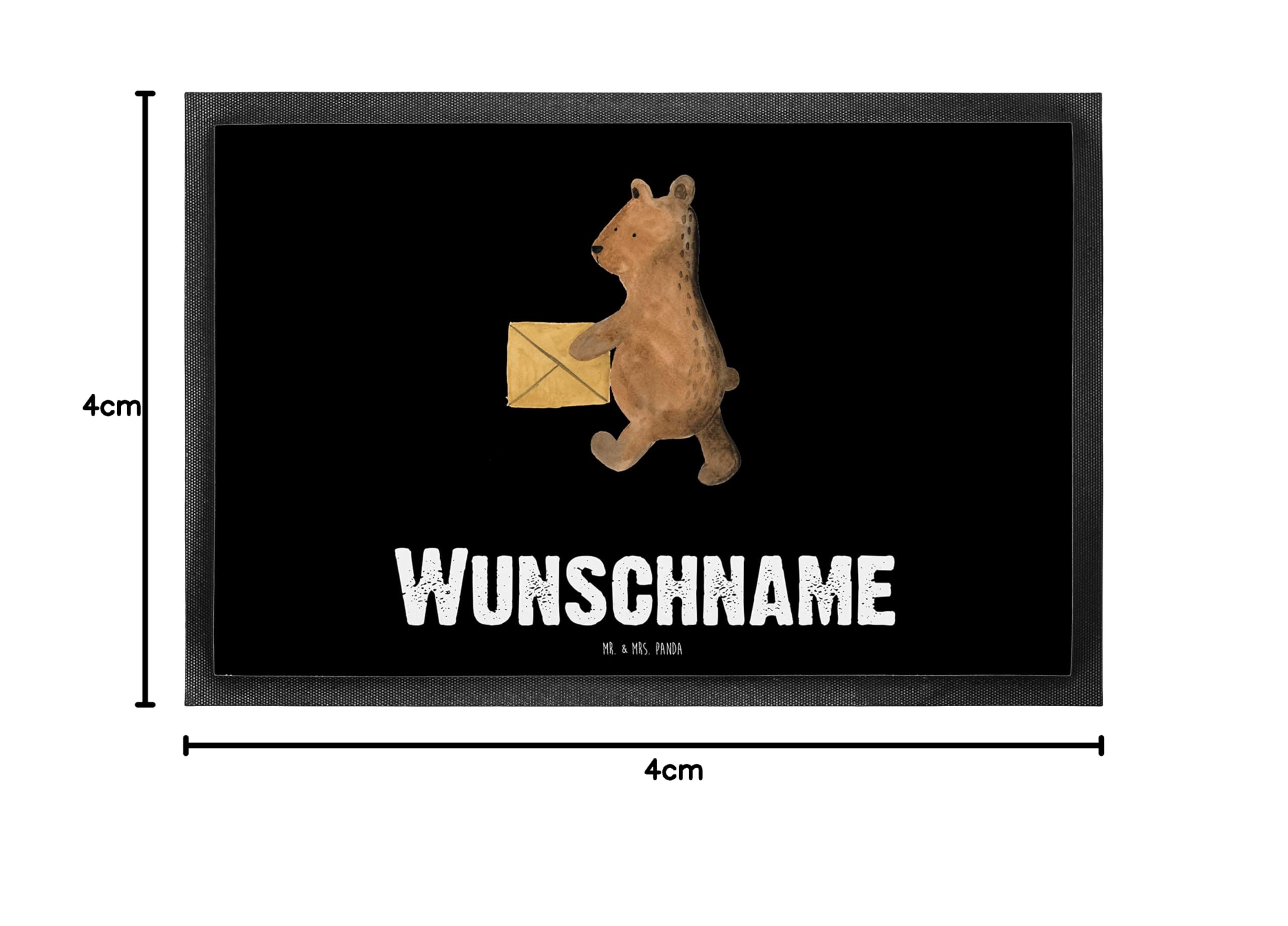 Mr. & Mrs. Panda Personalisierte Fussmatte Bär Zuhause 40 x 60 cm - Geschenke, Fußmatte mit Namen, Einzugsgeschenk Einzug Neues Haus Neue Adresse Umzug Umziehen, Teddy, personalisierbar, Individuelle