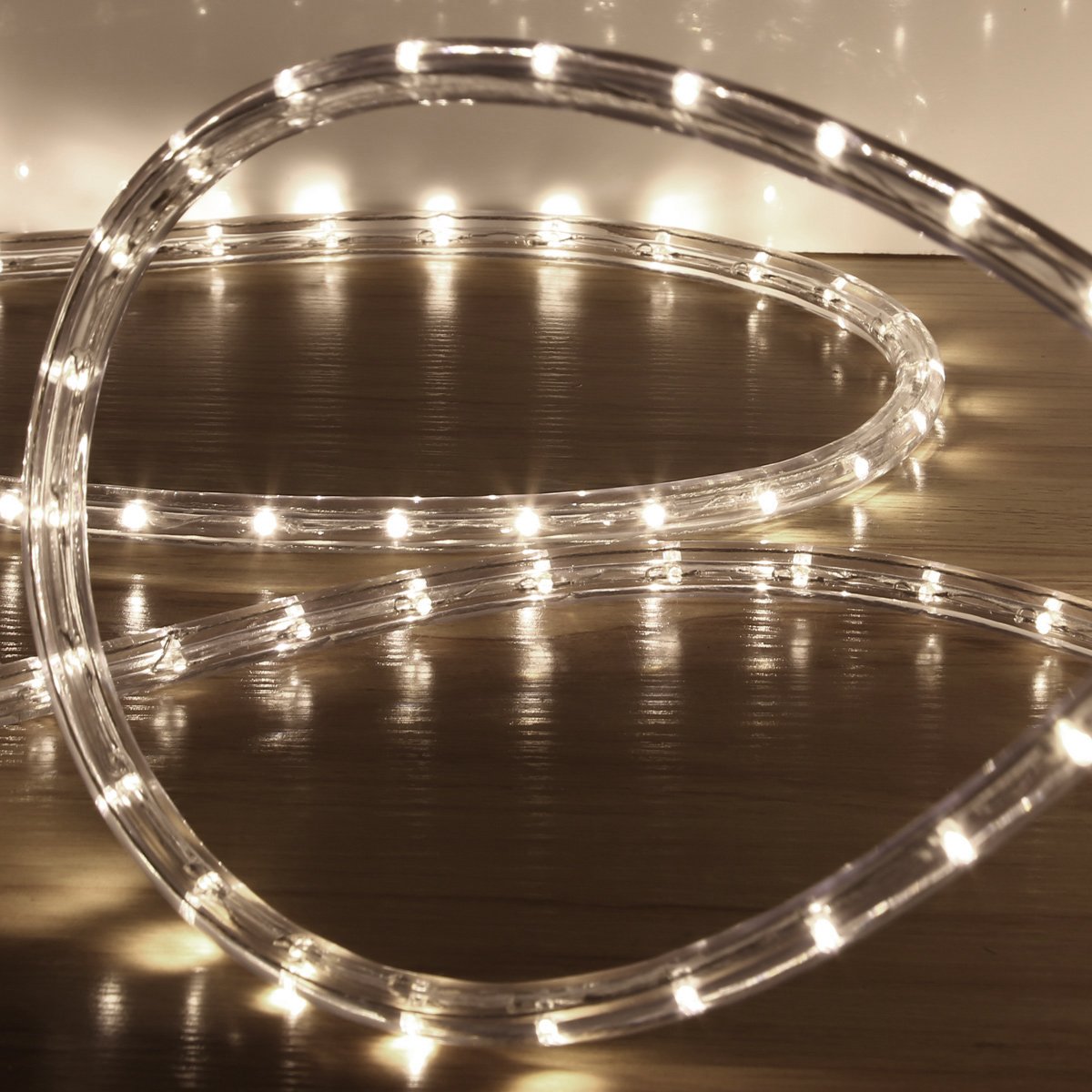 LE Manguera de luces 46m, Blanco cálido, resistente al agua, IP65, accesorios incluidos, recortable