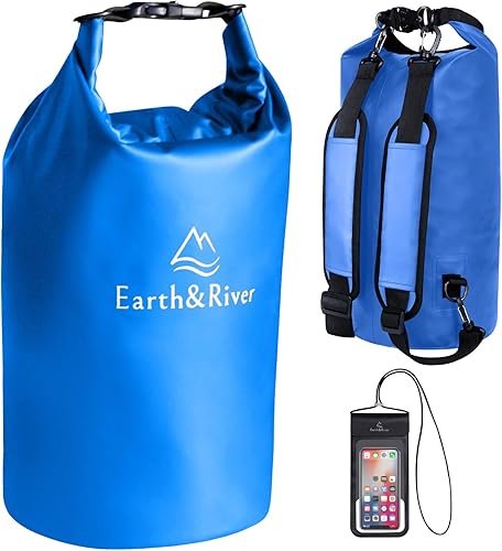 Miniatura 1 de EARTH&RIVER Mochila seca impermeable de alta calidad, extra gruesa, protección para todas las actividades acuáticas y campamentos, bolsa seca ligera