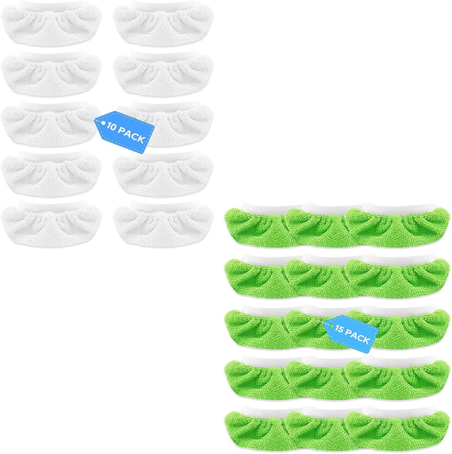 25 Pack Universal Steam Mop Pads Microfiber Cloths Compatible with Bissell Steam Shot Cleaner fit for PurSteam fit for Wagner Spraytech fit for McCulloch Handheld Steam Cleaner Accessories