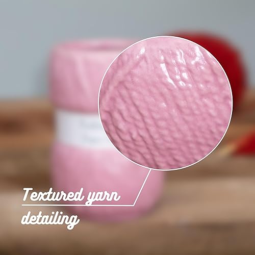 Miniatura 3 de Boxer Gifts 'Knitting Keeps Me From Unraveling' Novelty Knitting Gift Mug | Light Pink Colour With Realistic Yarn Detailing | Amazing Christmas,