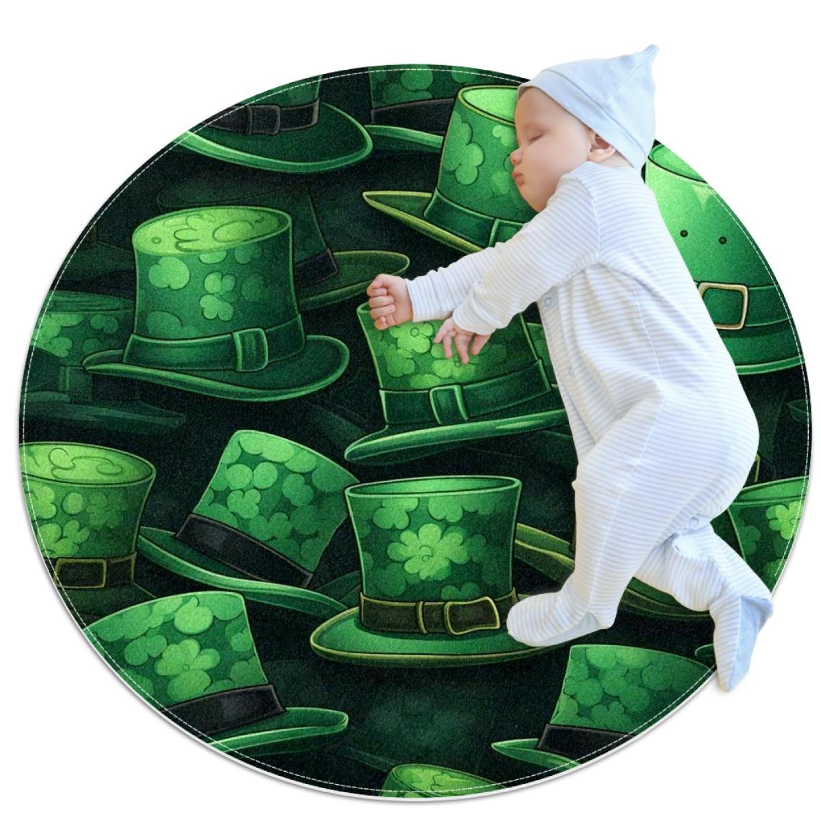 Tapis de bain trèfle de 1m de diamètre antidérapant pour chambre et canapé