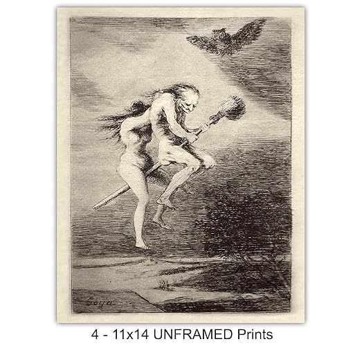 Miniatura 5 de Gothic Witch Wall Art & Decor LARGE 11x14 - Wicca Goddess Wall Decor - Black magic Medieval Decorations - Pagan Gifts for Women - Witchy Living Room