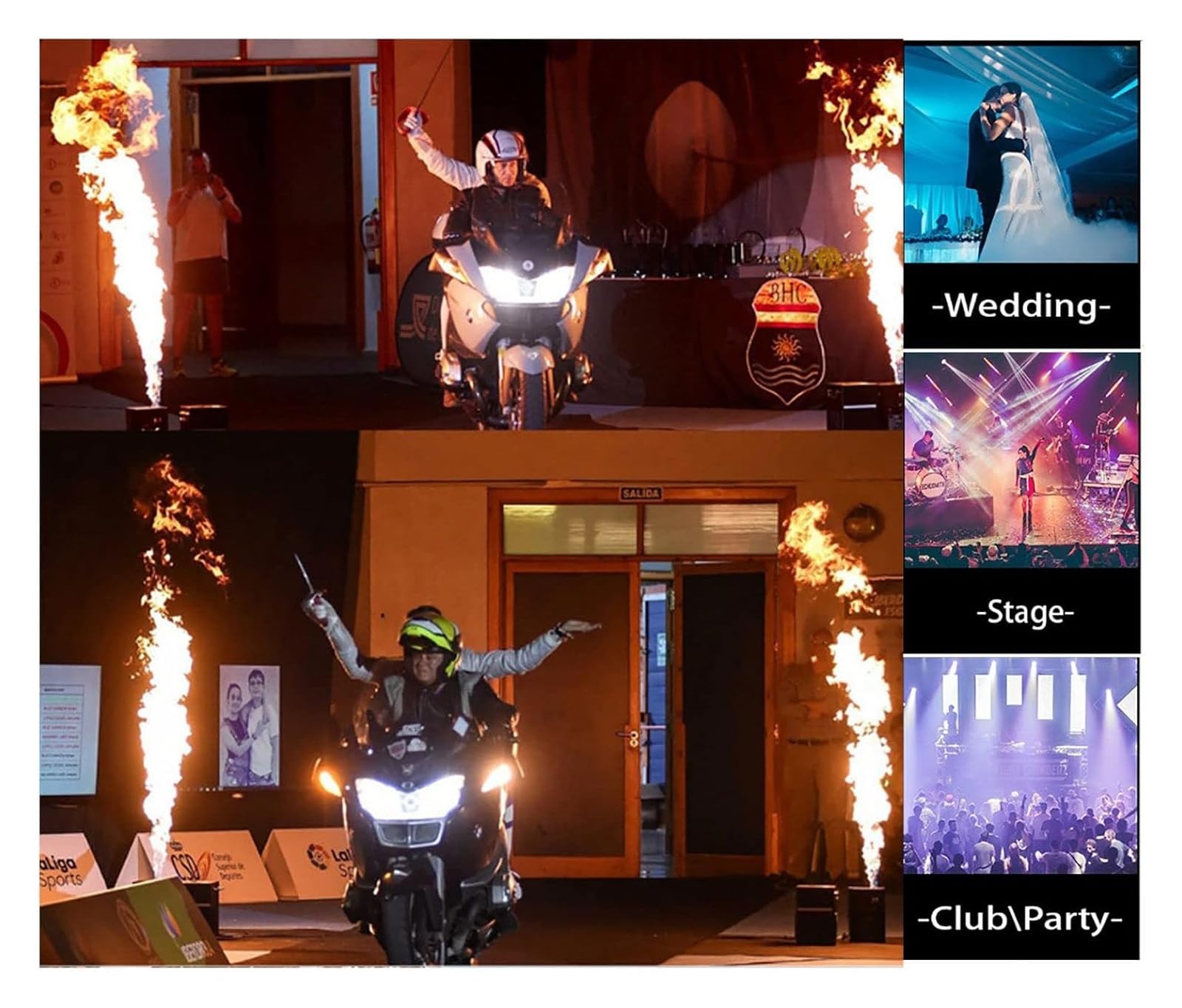 Macchina a effetti speciali per il fuoco, macchina a getto DJ, altezza della fiamma: 3M (10 piedi) con canale di sicurezza per lo stadio interno