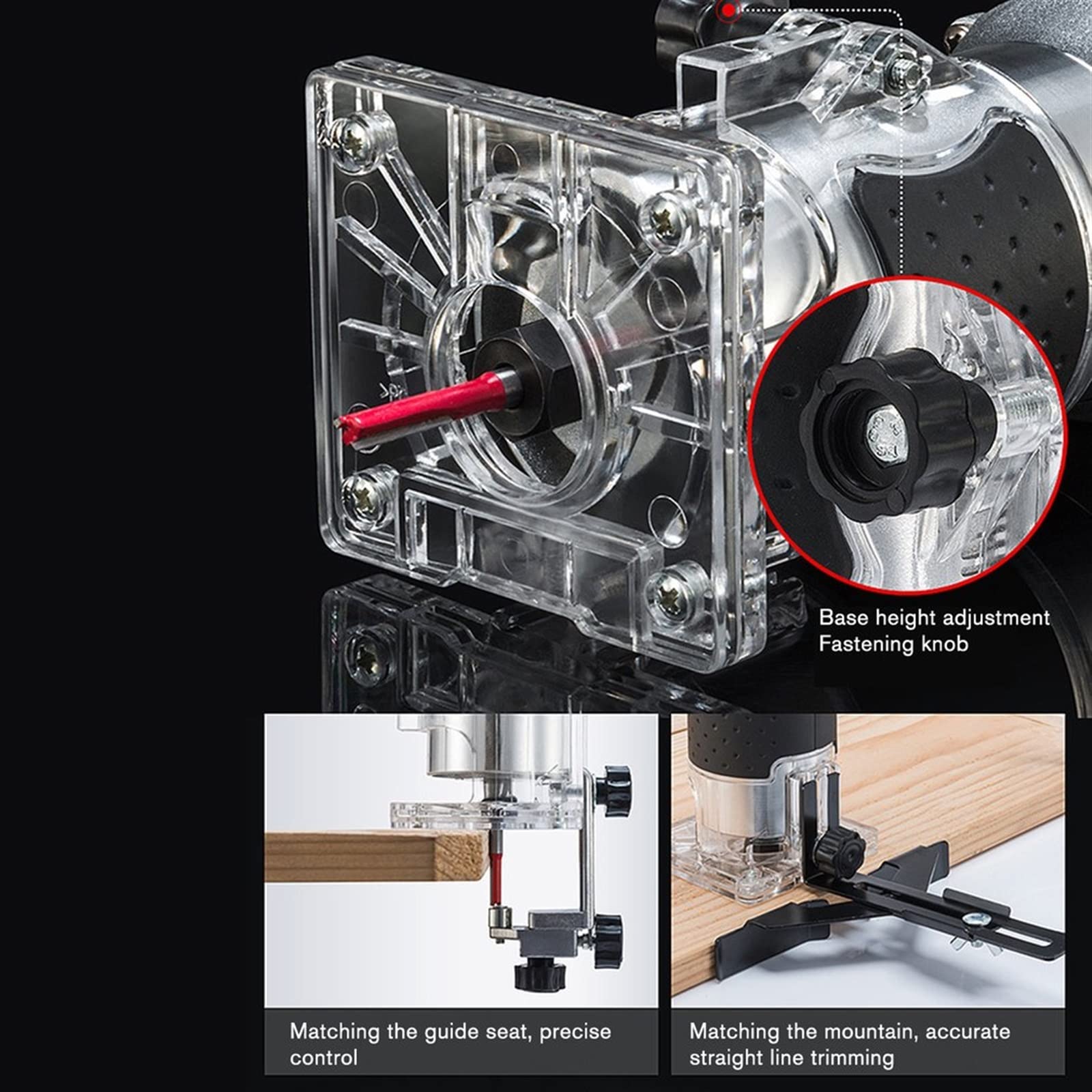 FAXIOAWA Router di Legno, fresatrice elettrica Multifunzione per la Lavorazione del Legno, fresatrice per Legno, Incisione, fresatrice per scanalatura