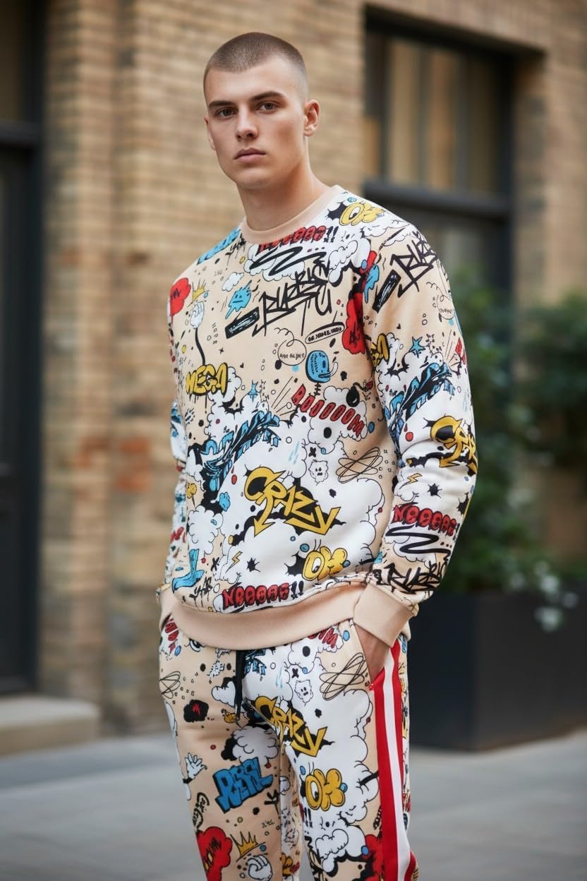 SCREENSHOT SIGNATURE F11076 Premium Fleece Streetwear Graphic Crew Neck Sweatshirt - Classic Fit - Image 2