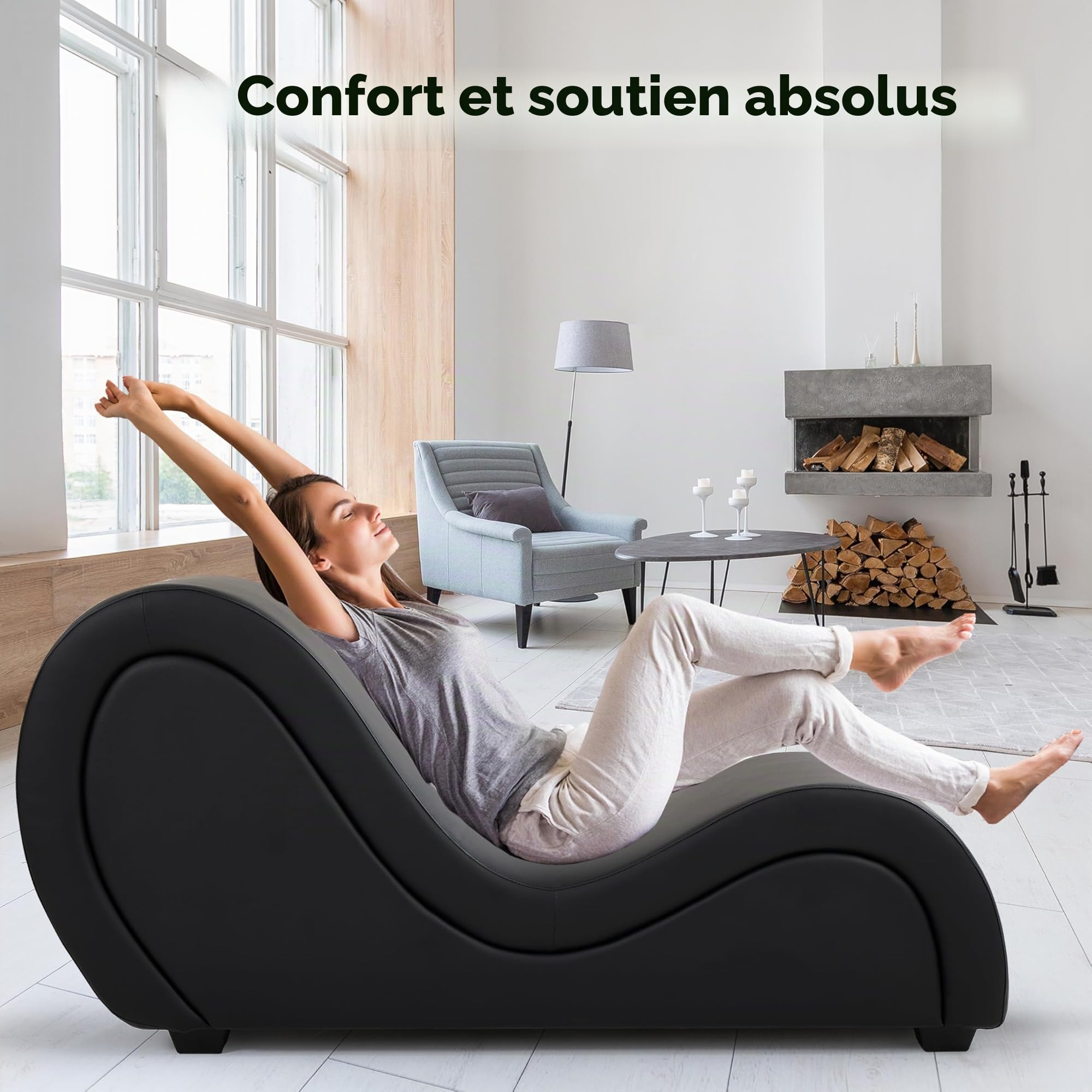 Fauteuil Tantrique Ergonomique pour Couple – Canapé Tantra Relaxation, Yoga et Moments Intimes – Sofa Design Confort Haute Densité avec Support Lombaire